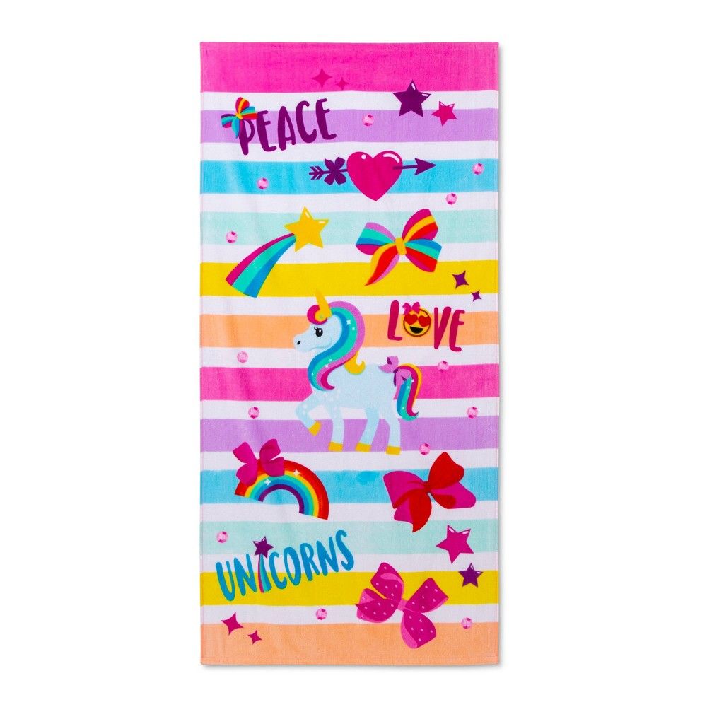 Peace Love Beach Towel Pink - JoJo Siwa | Target