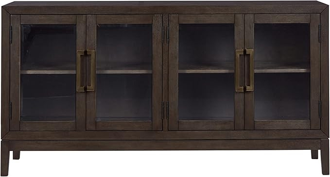 Signature Design by Ashley Burkhaus Traditional Dining Room Server with 2 Cabinets, Dark Brown | Amazon (US)