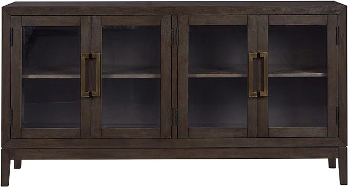 Signature Design by Ashley Burkhaus Traditional Dining Room Server with 2 Cabinets, Dark Brown | Amazon (US)