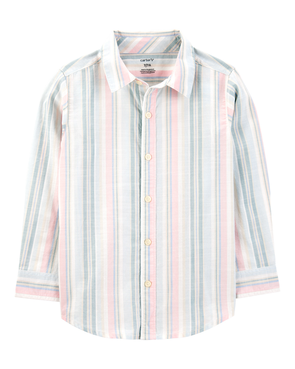 Kid Striped Woven Long-Sleeve Button-Down Shirt | Carter's Inc