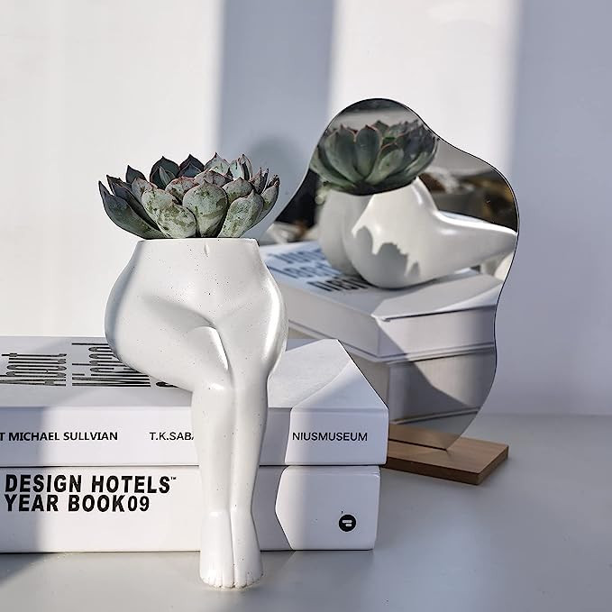 FROZZUR Female Body Form Planter Body Shaped Art Flower Pots with Drainage Hole, Resin Flower Pla... | Amazon (US)