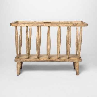 20" x 14" Magazine Holder Wood Basket Brown - Threshold™ | Target