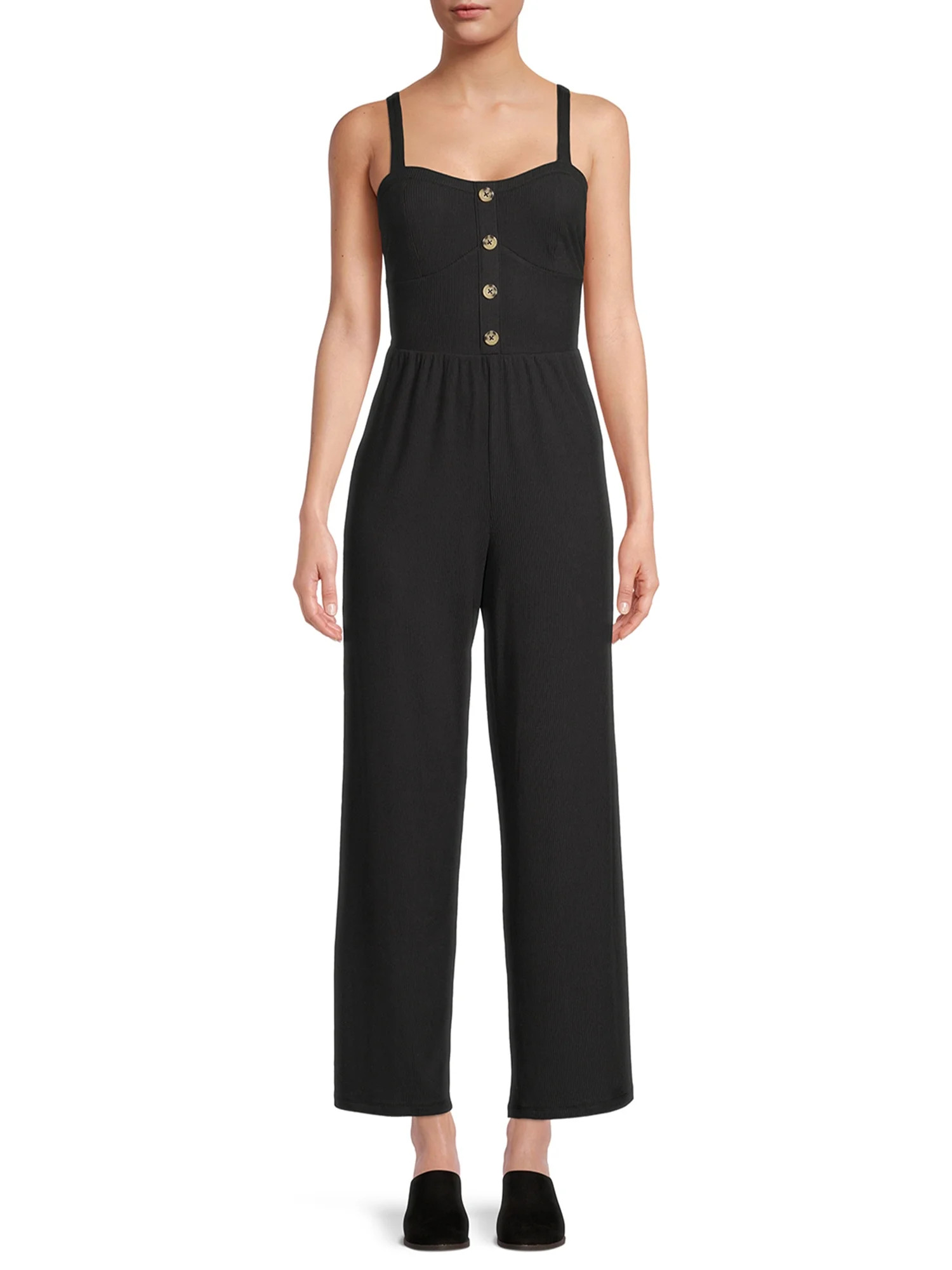 No Boundaries Juniors' Bra Cup Jumpsuit - Walmart.com | Walmart (US)