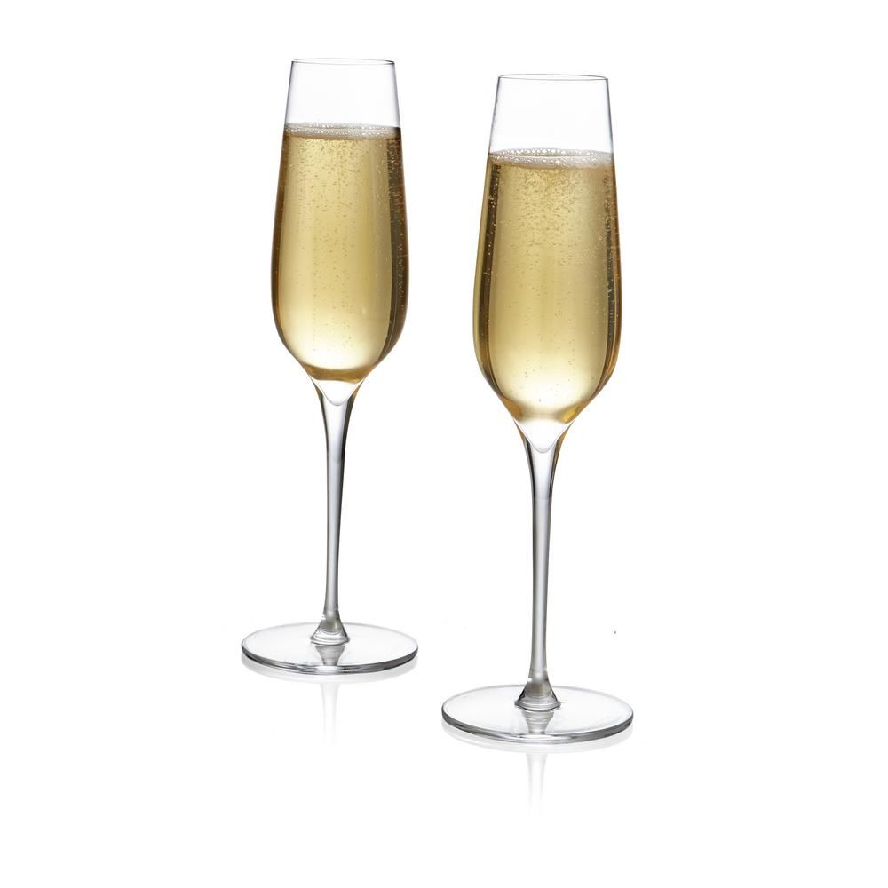 Nambe Vie 9 oz. Champagne Flute (2-Pack) | The Home Depot