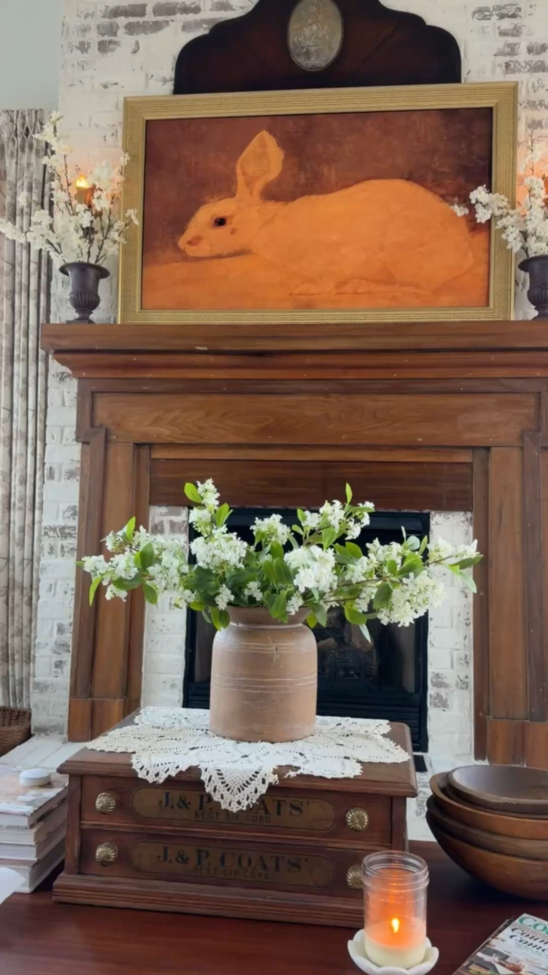 This is the Spring look we created in our sunroom by adding seasonal home decor to our coffee table and fireplace mantel. 

#LTKSeasonal #LTKHome