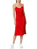 The Drop Women's Ana Silky V-Neck Midi Slip Dress Dress, -Red, XXS | Amazon (US)