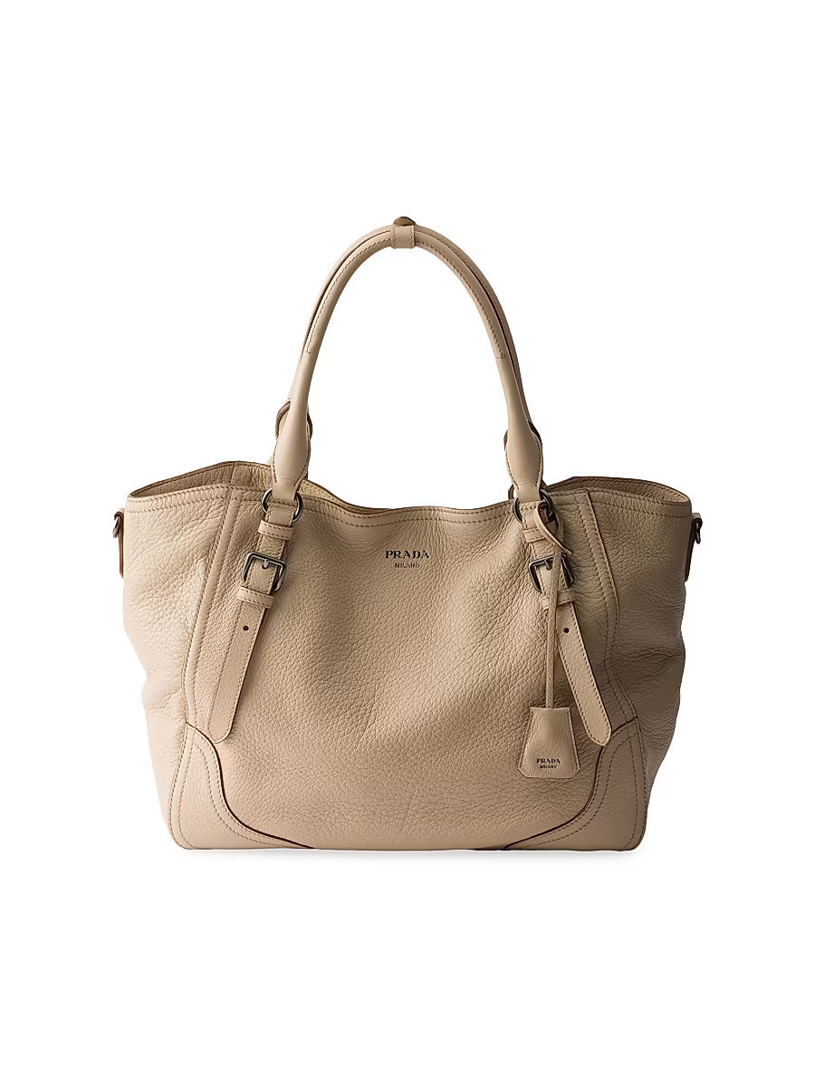 Women's Large Leather Tote Bag - Beige Khaki | Saks Fifth Avenue