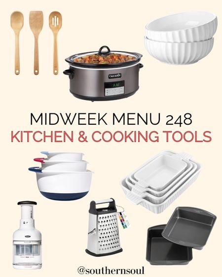 All the tools to make crock pot sloppy joes, baked potato casserole, classic pea salad and s’mores brownies all on Midweek Menu 248 found on my website! 

#LTKhome #LTKfindsunder50 #LTKsalealert