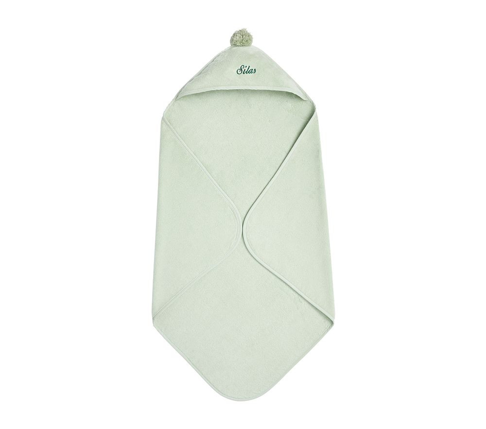 Super Soft Pom Pom Baby Hooded Towel & Washcloth Collection | Pottery Barn Kids
