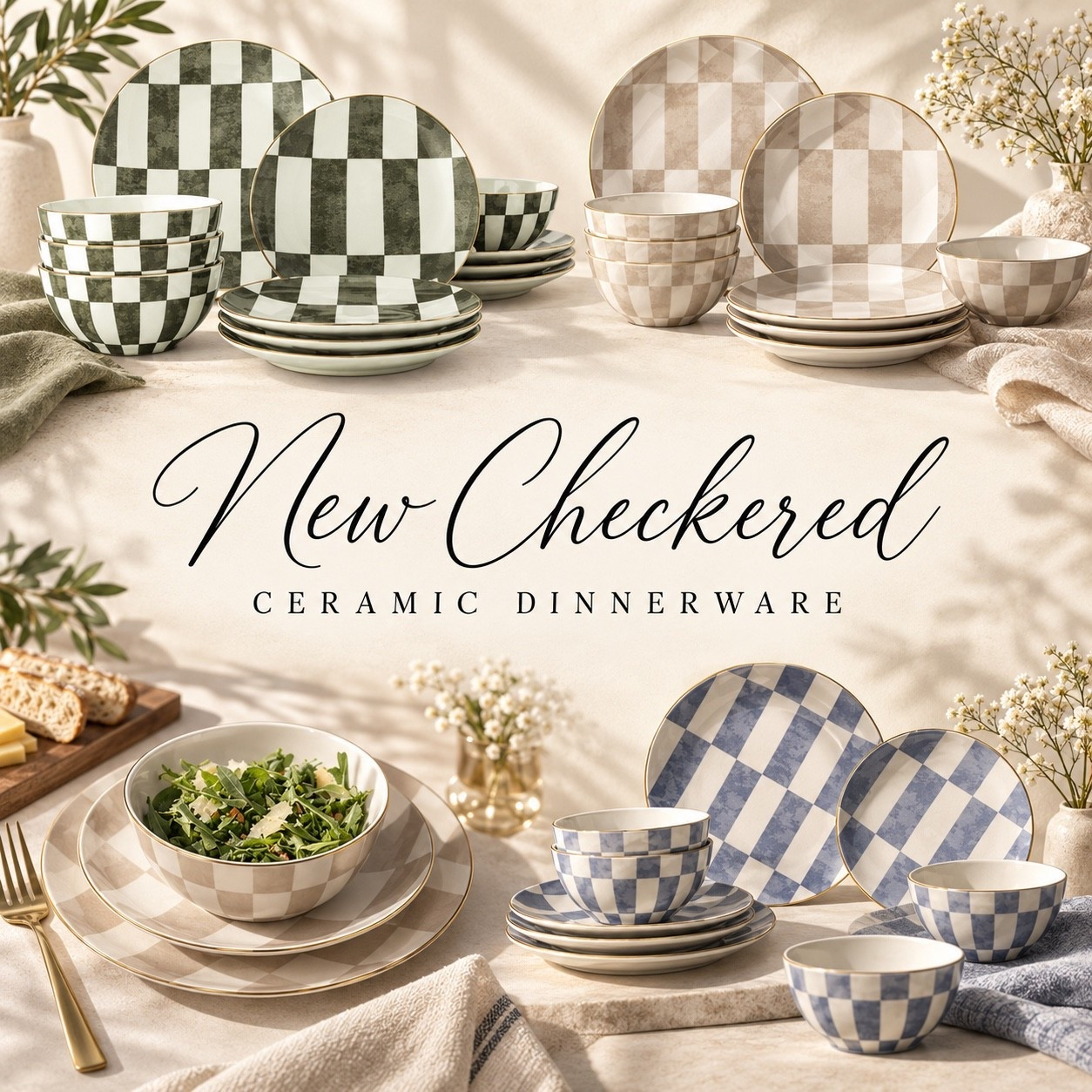 New release that won’t last long! Gorgeous new checkered dinnerware that made me jump up and down when I saw it. Beautiful year round colors and can we talk about the green? 🥰

Viral Walmart plate sets, best of the best, viral home finds.

#LTKHome #LTKNYFW #LTKmomlife