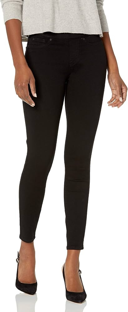 Women's Totally Shaping Pull-On Skinny Jeans (Standard and Plus), Noir, 14 Medium | Amazon (US)