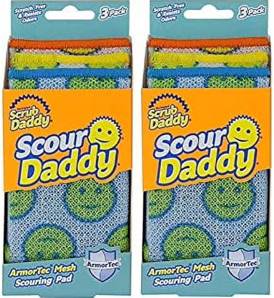 Scrub Daddy Scour Pads - Scour Daddy - Multi-Surface Scouring Pad, Absorbent, Durable, FlexTextur... | Amazon (US)