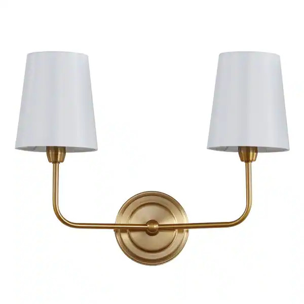 SAFAVIEH Lighting Ezra 2-light Wall Sconce - 17.5"x7"x13.5" - On Sale - Overstock - 27123780 | Bed Bath & Beyond