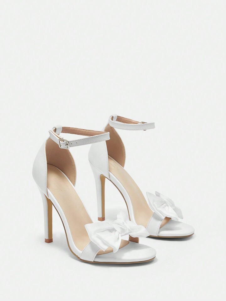 CUCCOO HITCHD Round-Toed Thin-Heeled Fashionable Lovely Bowknot Sexy And Concise One-Band Wedding... | SHEIN