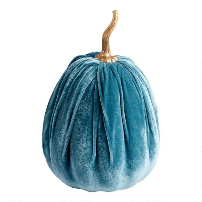 Pier Place Velvet Pumpkin Decor | World Market