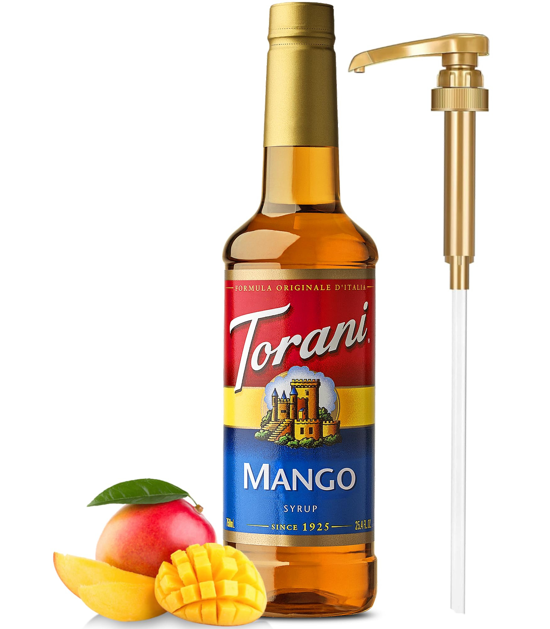 Torani Mango Syrup with Little Squirt Syrup Pump, 750ml 25.4 Ounces | Amazon (US)