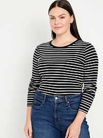 Plush Long-Sleeve Crew-Neck T-Shirt for Women | Old Navy (US)