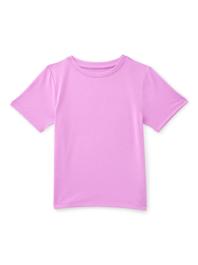 Athletic Works Girls Active Tee with Short Sleeves, Sizes 4-18 & Plus | Walmart (US)