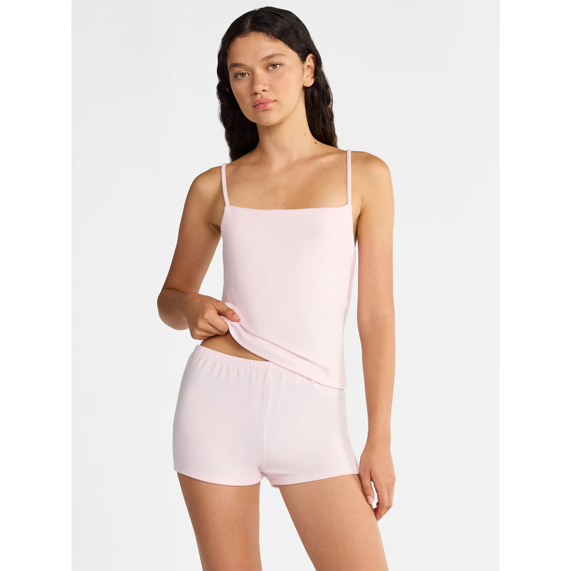 No Boundaries Sleep Cami and Shorts Set, 2-Piece, Women’s - Walmart.com | Walmart (US)