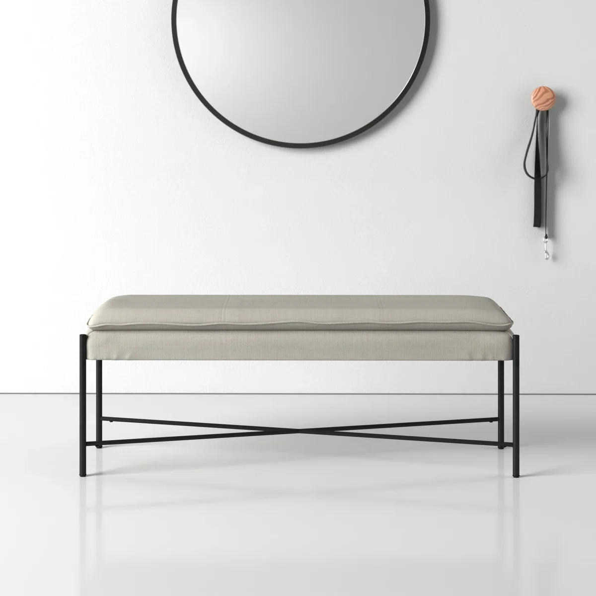AllModern Landers Upholstered Bench & Reviews | AllModern | AllModern