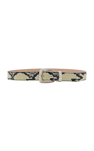 Benny Python-Embossed Leather Belt | Moda Operandi (Global)