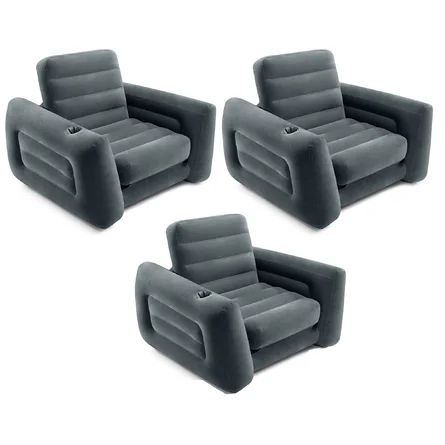 Intex Intex Inflatable Pull Out Sofa Chair Sleeper w/ Twin Sized 46" Air Mattress (3 Pack) | Wayf... | Wayfair North America