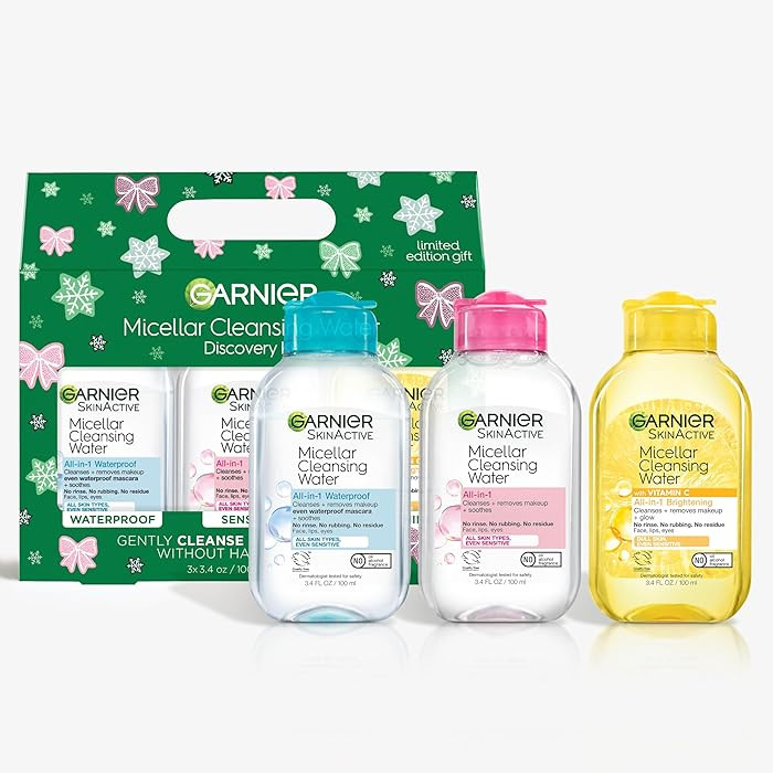 Garnier SkinActive Micellar Water Gift Set, Face Cleansing Holiday Skin Care Kit with Travel Size... | Amazon (US)