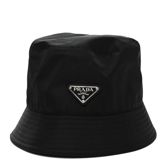 PRADA Nylon Bucket Hat S Black | FASHIONPHILE (US)