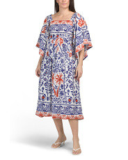 Square Neck Kimono Sleeve Midi Dress | Casual Dresses  | Marshalls | Marshalls