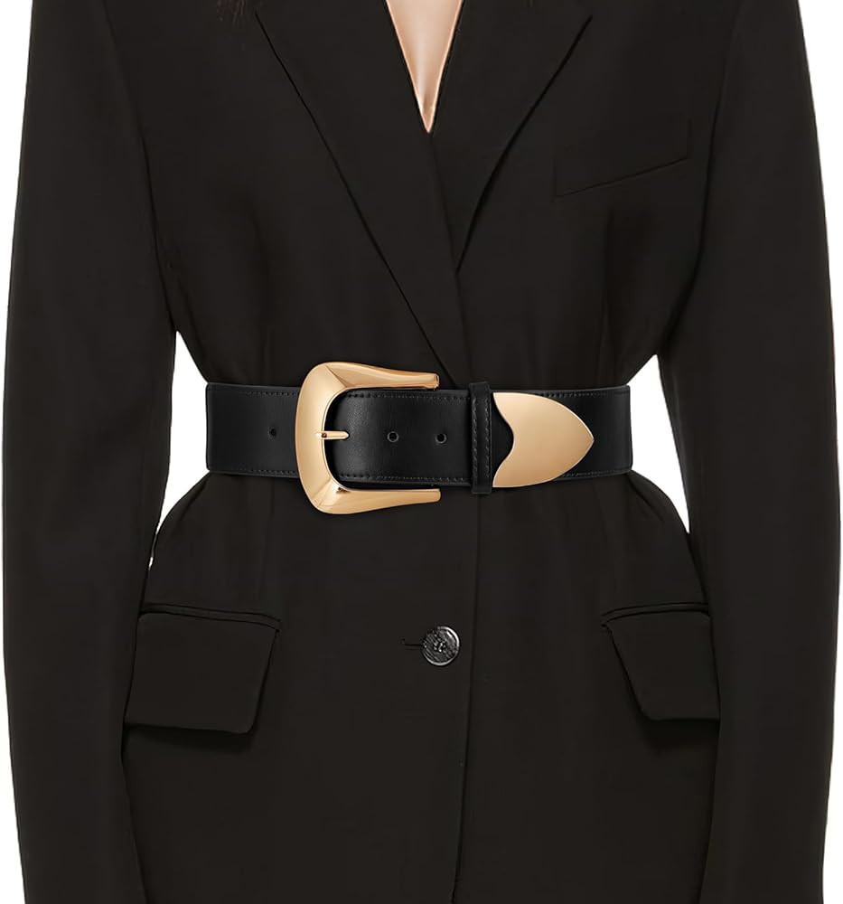 TRIWORKS Women Wide Elastic Waist Belt for Dresses Fashion Wide Stretchy Belt | Amazon (US)