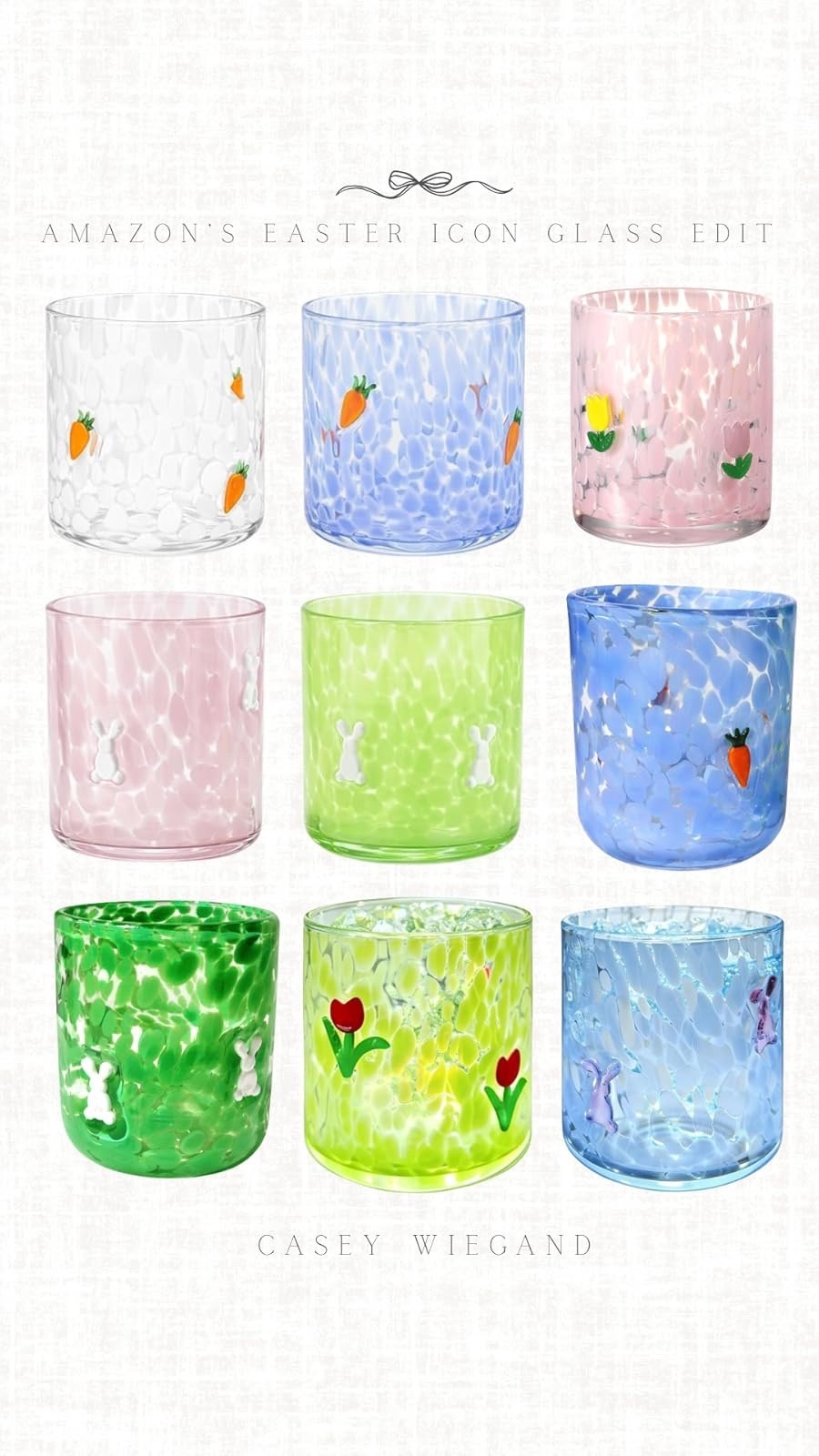 Celebrate Easter with these festive and adorable glasses! Perfect for a fun holiday party. #EasterGlasses

#LTKSeasonal #LTKSpringSale