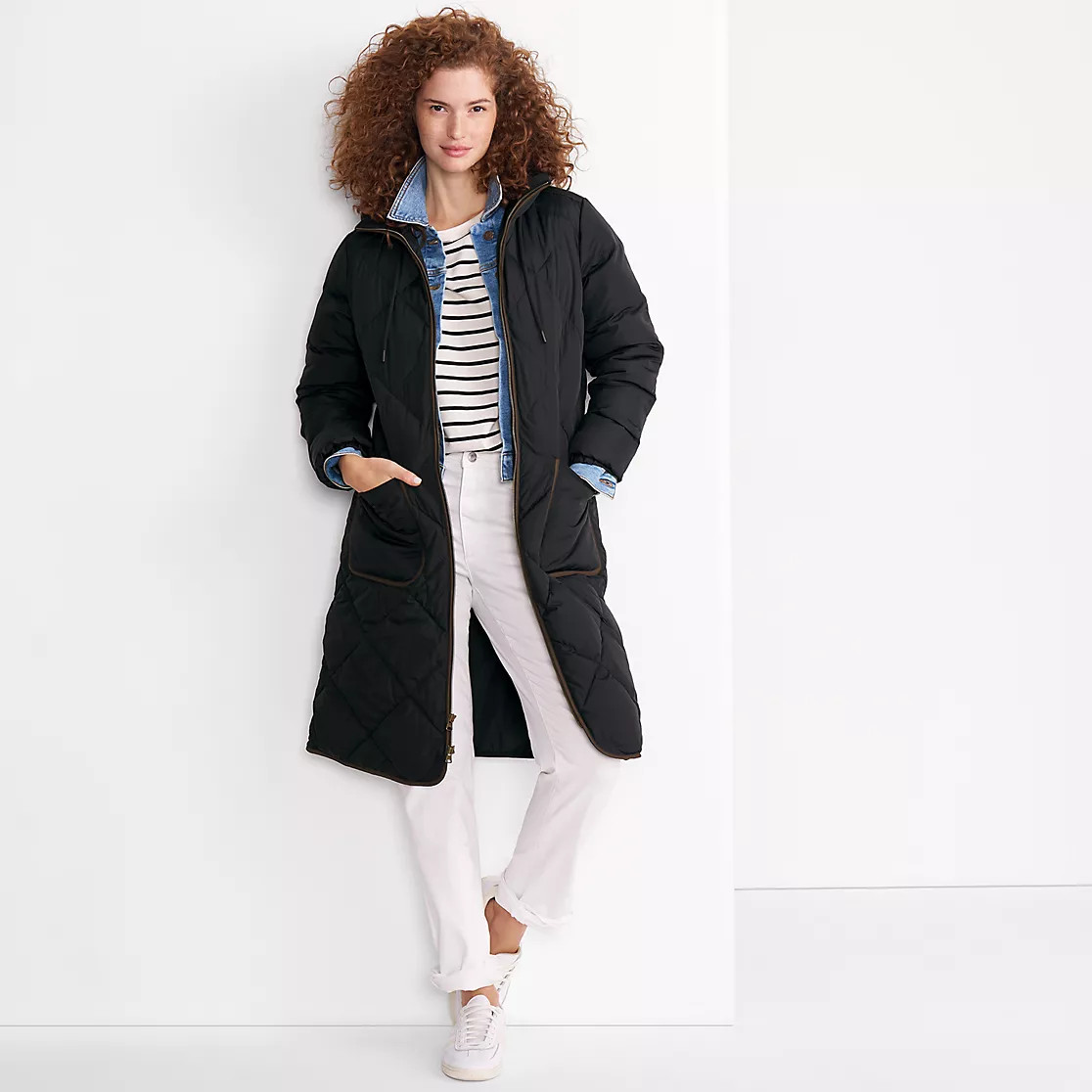 Women's FeatherFree Insulated Diamond Quilted Maxi Coat | Lands' End (US)