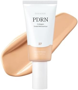mixsoon PDRN Collagen Tinted Moisturizer No. 27 Unseen - Skincare-Infused Base with Rice PDRN & P... | Amazon (US)