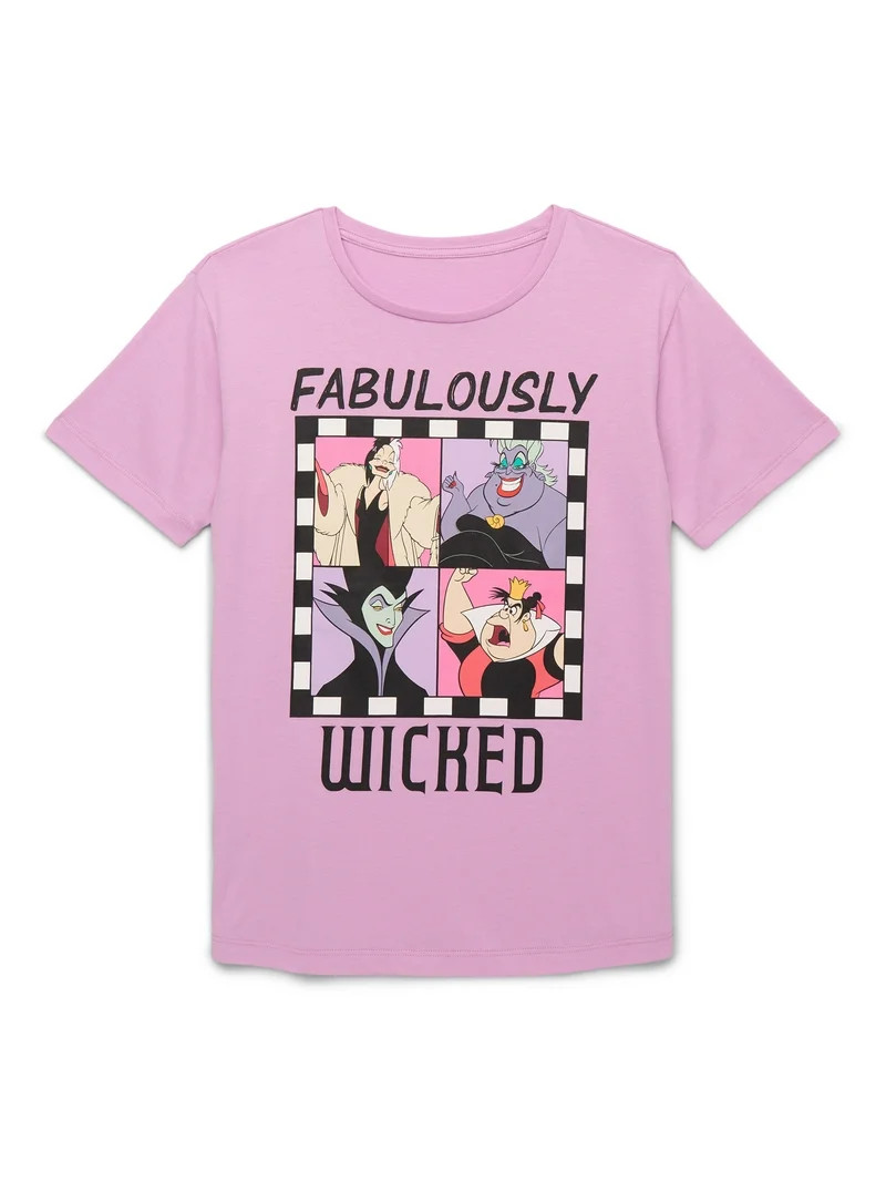 Disney Villains Girls Short Sleeve Graphic T-Shirt, Sizes 4-16 | Walmart (US)