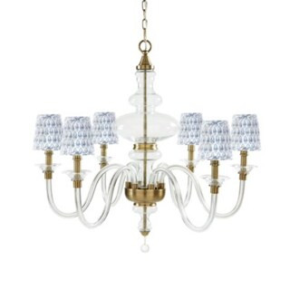 Mila Blown Glass Chandelier with Shades | Ballard Designs, Inc.