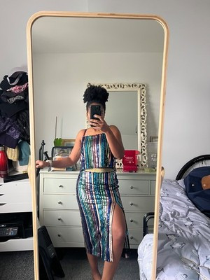 Sequin Midi Skirt & Camisole Top - TopShop | eBay UK