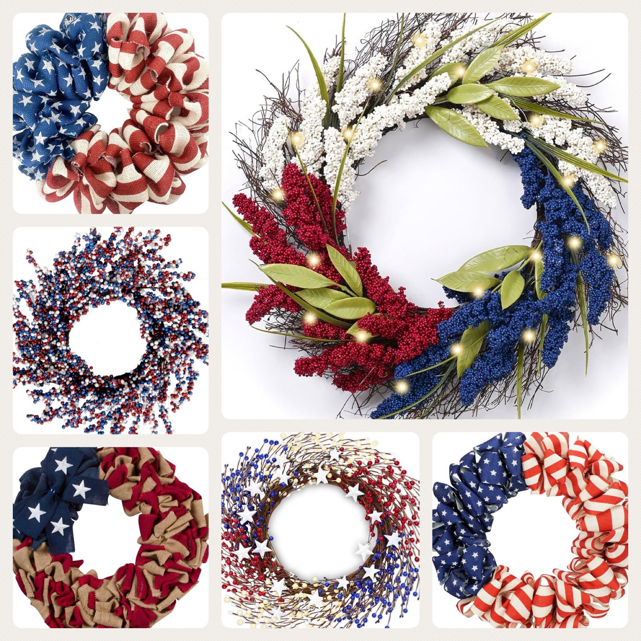 4th of July Front door wreaths from Amazon! Burlap wreath, greenery, festive, holiday, patriotic.
#summerwreath #frontdoorwreath #4thofjulywreath #porchdecor#holidaydecor

#LTKFindsUnder50 #LTKHome #LTKSeasonal