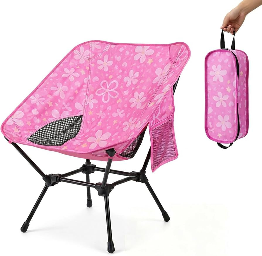 Kids Camping Chair, Kids Beach Chair, Flowers, Carry Bag | Amazon (US)