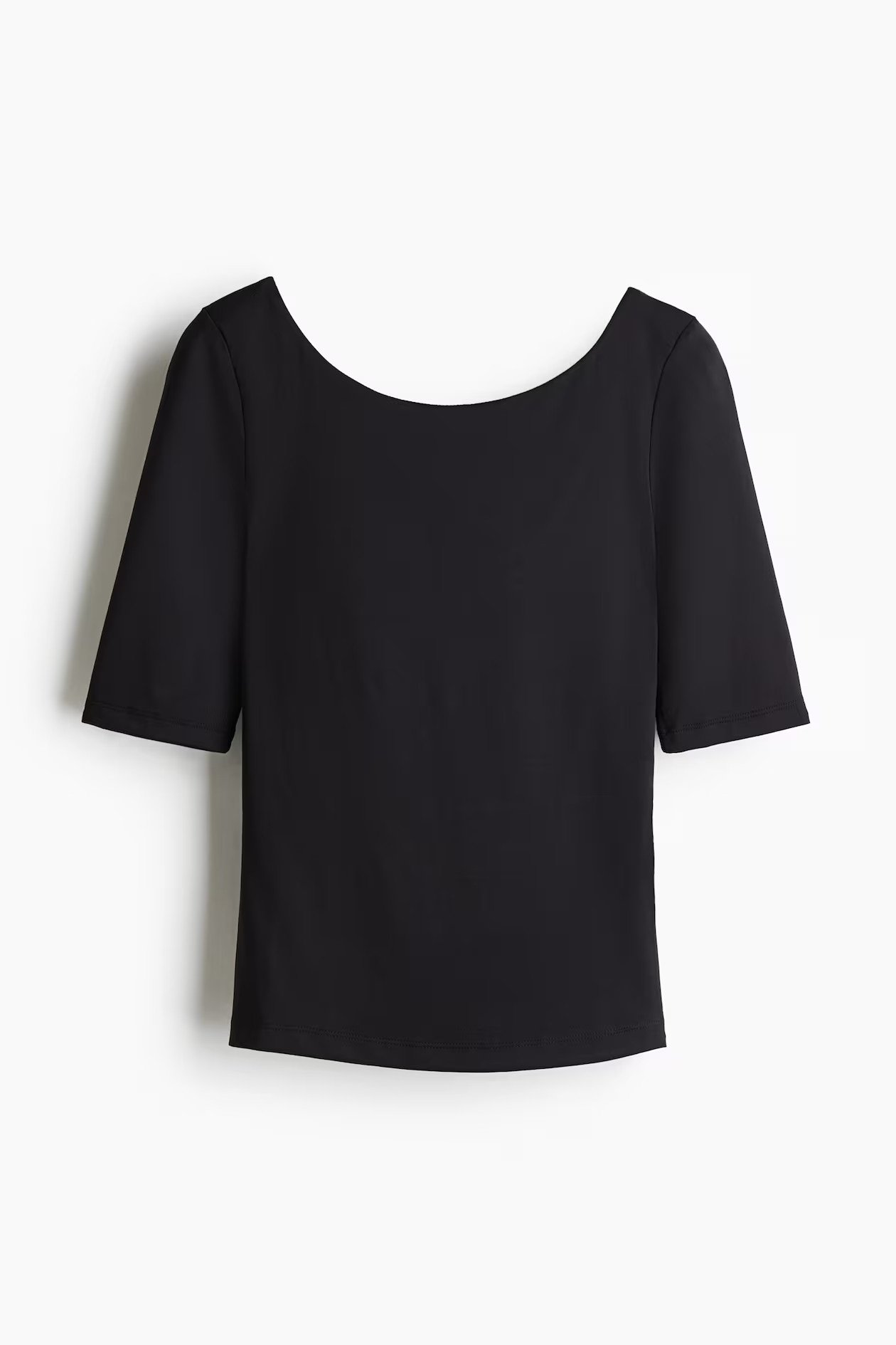 Ballerina-neckline top - Black - Ladies | H&M GB | H&M (UK, MY, IN, SG, PH, TW, HK)