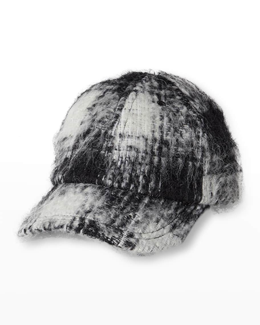 Janessa Leone Kiley Two-Tone Mohair Baseball Hat | Neiman Marcus