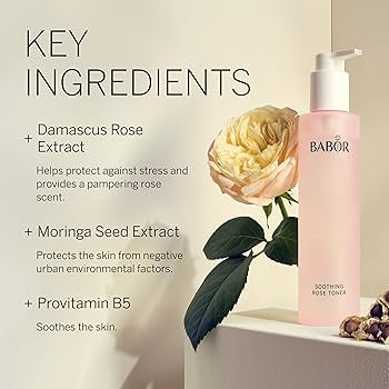 BABOR Soothing Rose Toner, Hydrating Rose Water Essence, Alcohol-Free Toner, Calms & Soothes Sens... | Amazon (US)