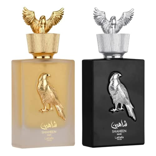 Lattafa Perfumes Pride Shaheen for Unisex 2 Piece Eau de Parfum Gift Set (Gold + Silver) 3.4 Ounce/100 ml each | Amazon (US)