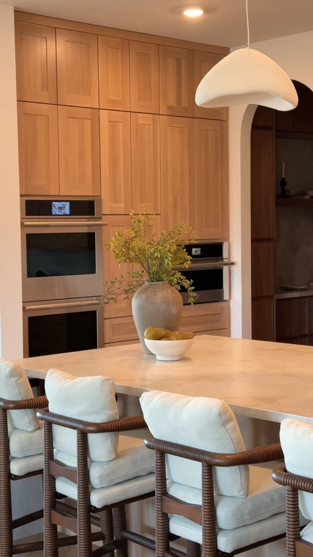 My favorite bowl filler is fresh fruit 🍎 

2025 trend , travertine stone 