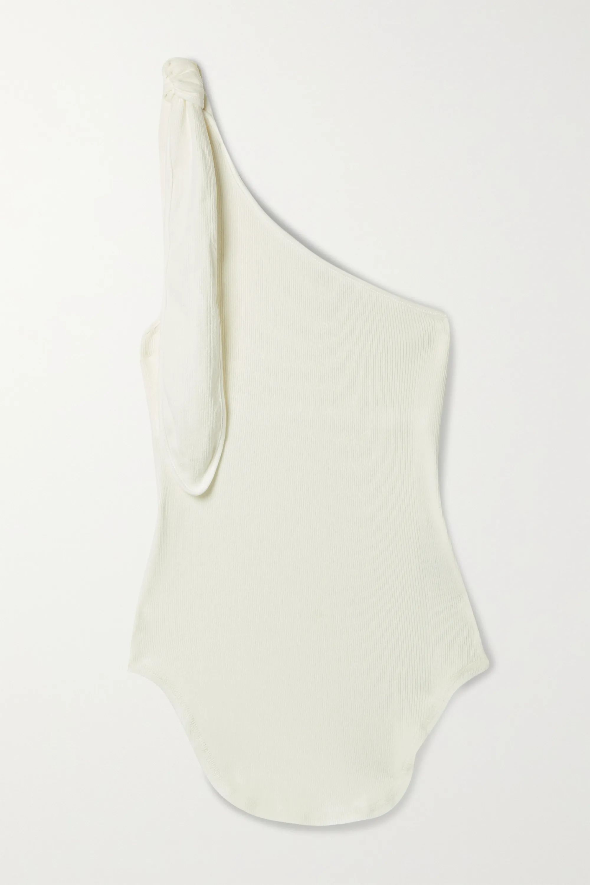 One-shoulder ribbed cotton-blend jersey tank | NET-A-PORTER (UK & EU)