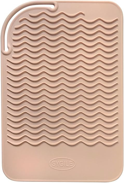 Sygile 11" X 7.5" Large Size Heat Resistant Silicone Travel Mat for Hair Styling Tools, Hair Stra... | Amazon (US)