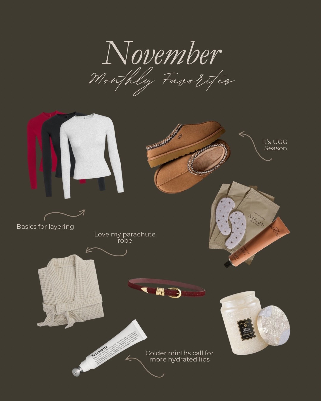 November Monthly Favorites ✨

#LTKGiftGuide #LTKBeauty #LTKHoliday