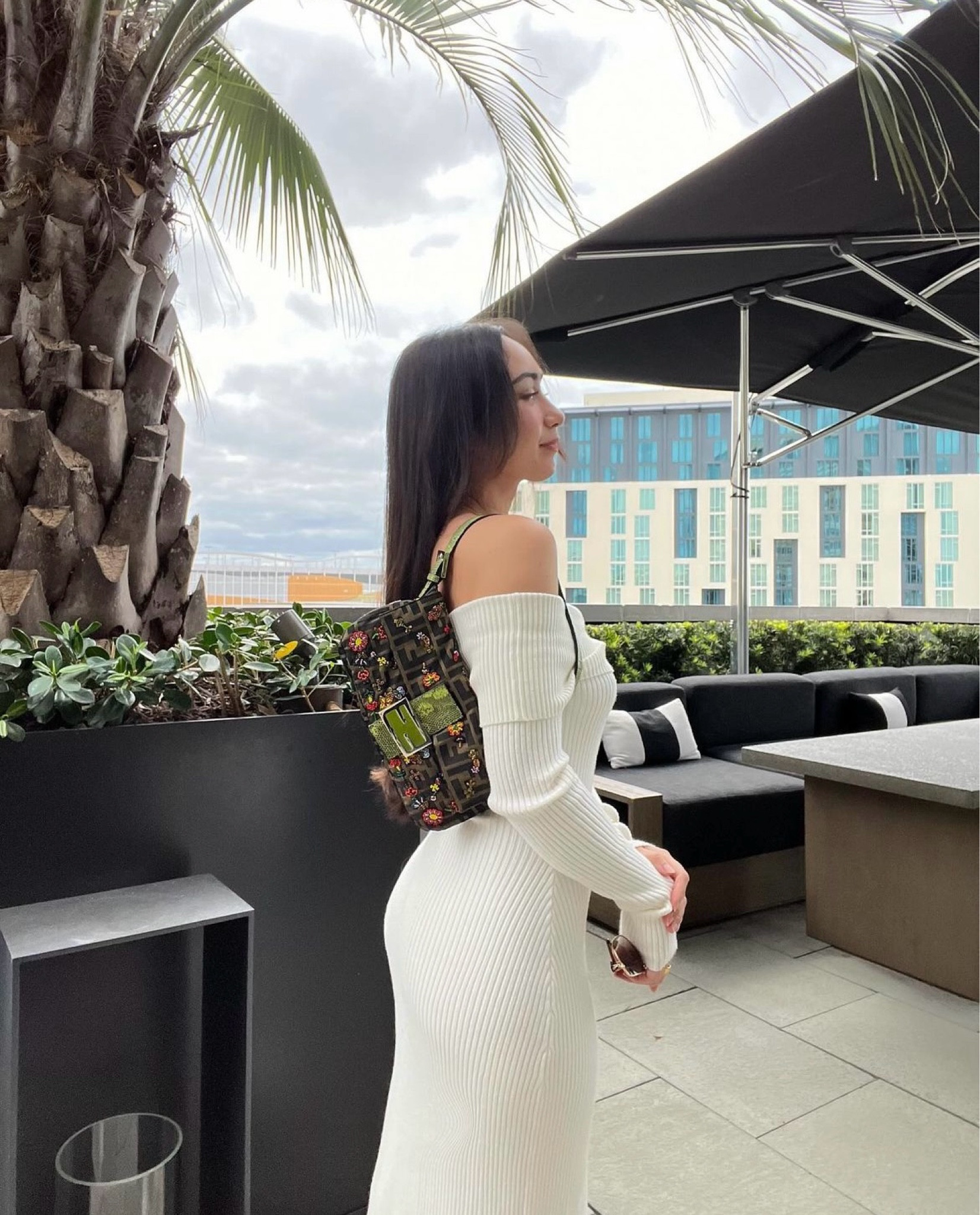 White Off the Shoulder Maxi Dress with Vintage Fendi Baguette 

#LTKFindsUnder100 #LTKGiftGuide #LTKStyleTip