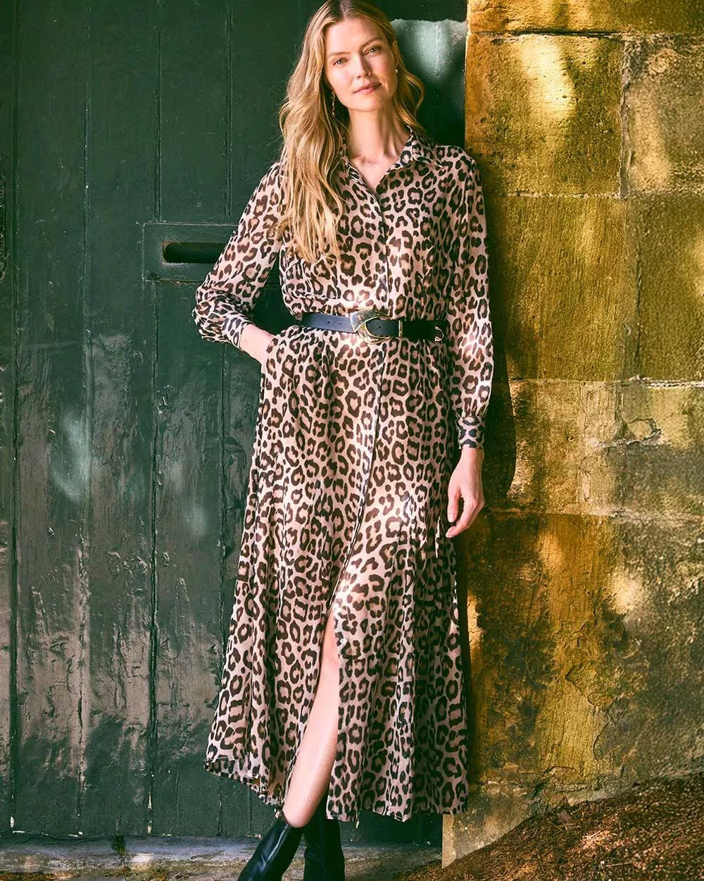 Cheetah-Print Godet Dress | Chico's