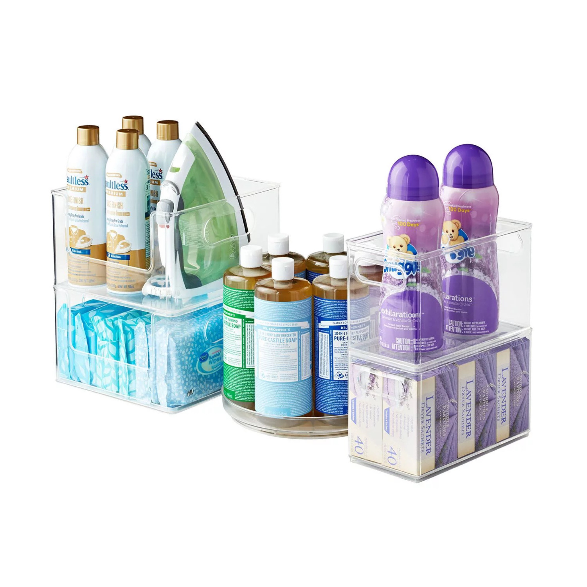The Home Edit 5 Piece Laundry Edit, Plastic Modular Storage Organizing System