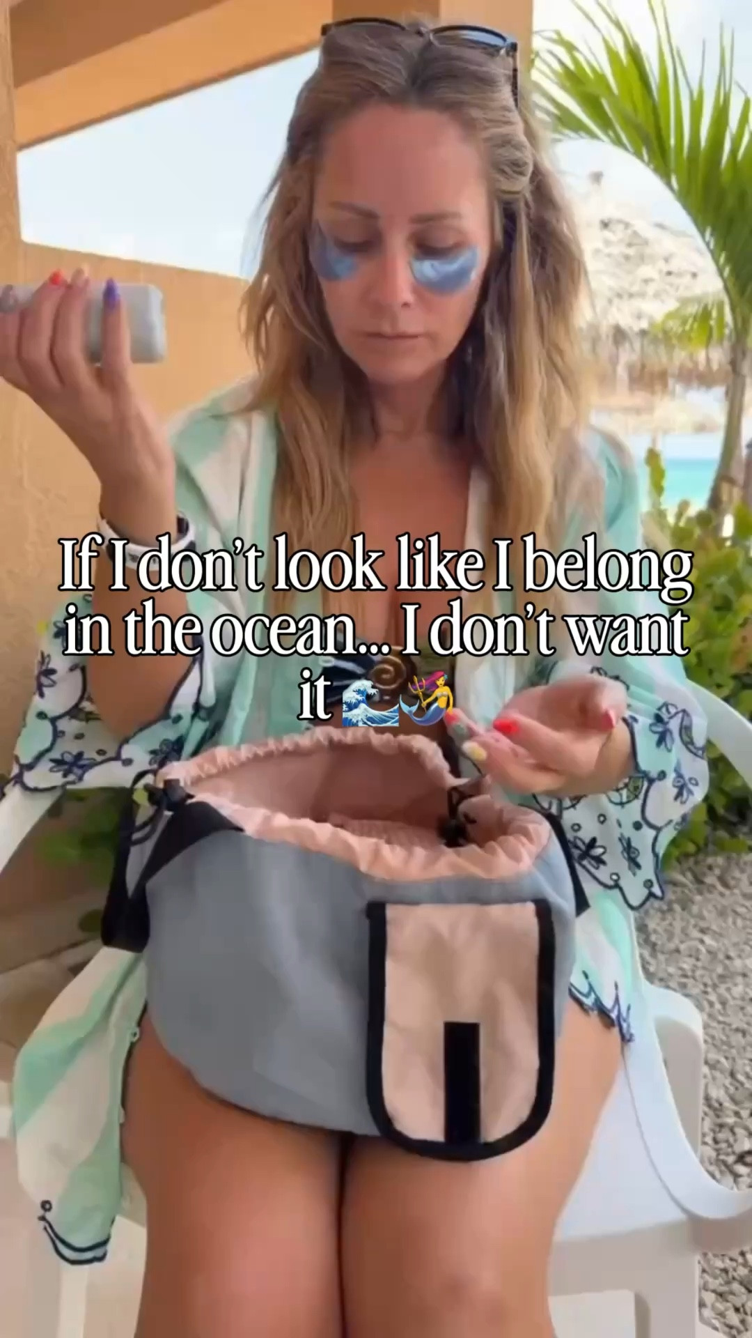 Doing my makeup on vacation like a mermaid 🧜‍♀️ 

#LTKBeauty #LTKmorningroutine #LTKselfcare